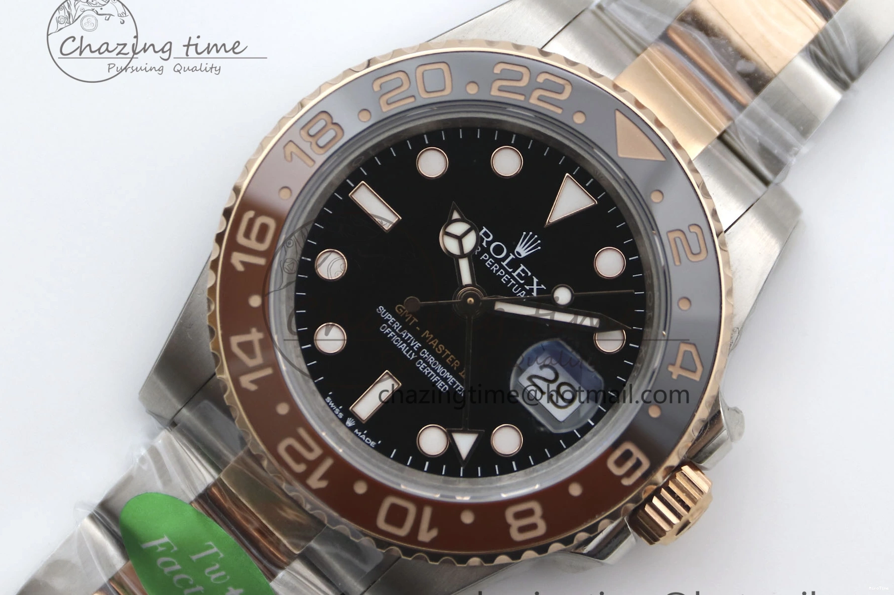 MiroTime 0413 GMT Master II 126711 CHNR 904L SS TW+ 1:1 Best Edition on SS RG Bracelet VR3186 CHS FreshLook 1976